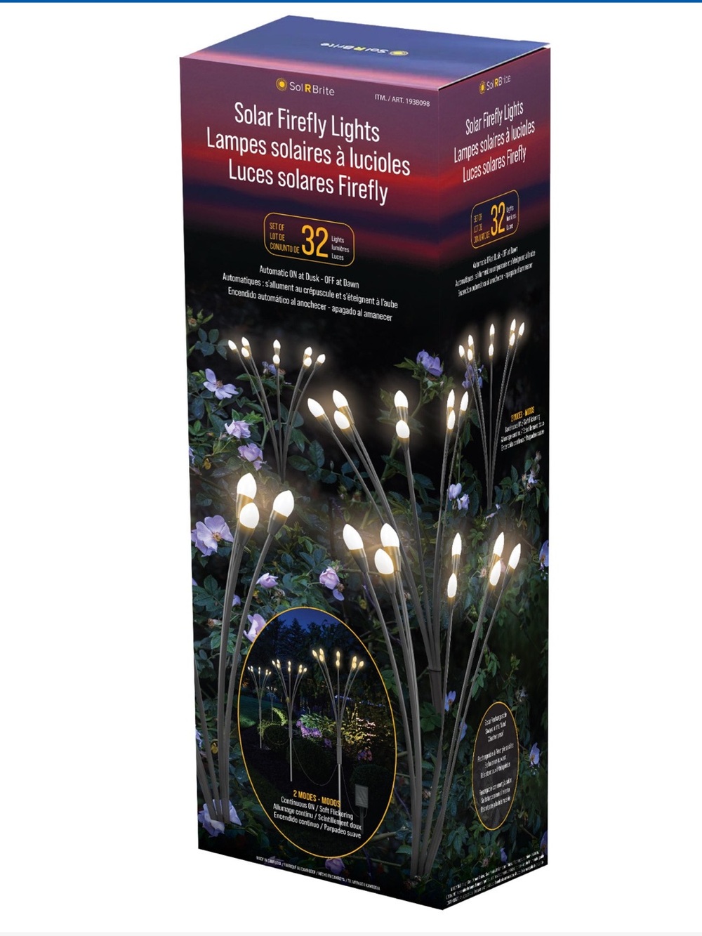 Fresh Source Solar Firefly Landscape Lights(4 Sets of Lights and 1 Solar Panel )